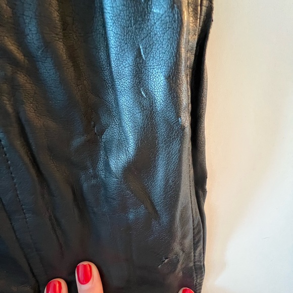 H&M - faux leather strapless dress - Picture 5 of 9
